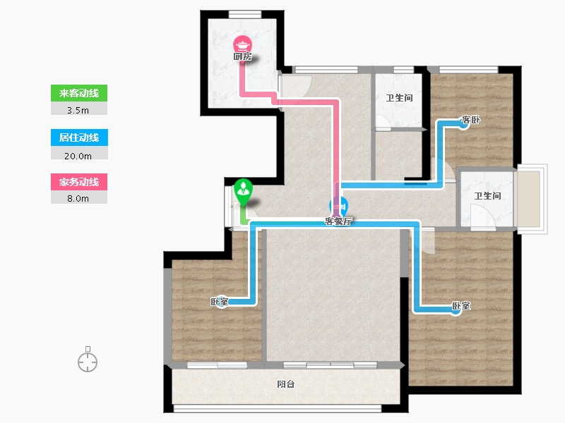 宁夏回族自治区-银川市-美林睿府-100.00-户型库-动静线