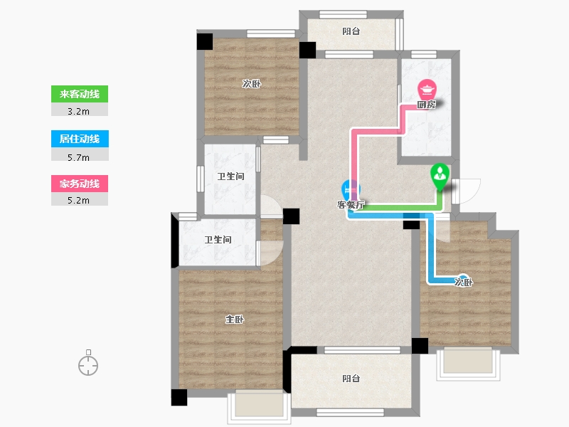 江西省-九江市-九瑞新城-90.49-户型库-动静线