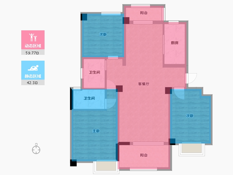 江西省-九江市-九瑞新城-90.49-户型库-动静分区