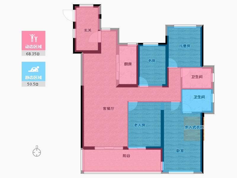 福建省-莆田市-保利林语溪-106.00-户型库-动静分区