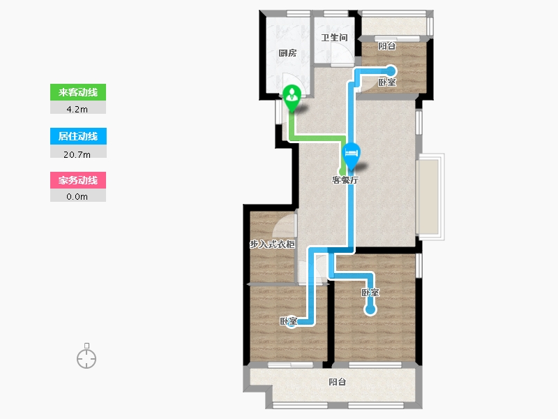 浙江省-宁波市-湖畔云庭-79.01-户型库-动静线