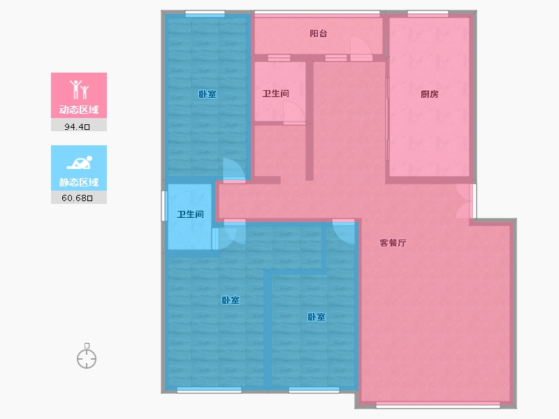 吉林省-辽源市-玉圭园-御水丹堤-139.49-户型库-动静分区