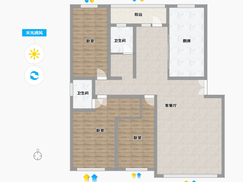 吉林省-辽源市-玉圭园-御水丹堤-139.49-户型库-采光通风