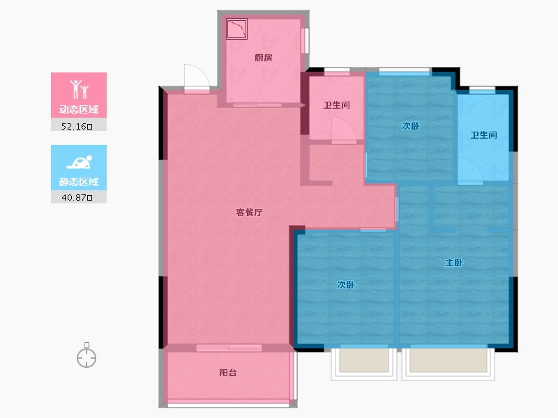 江西省-南昌市-海伦广场-83.20-户型库-动静分区