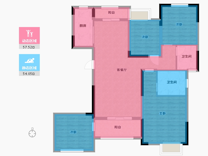 江西省-南昌市-华勤湖畔花园-99.21-户型库-动静分区