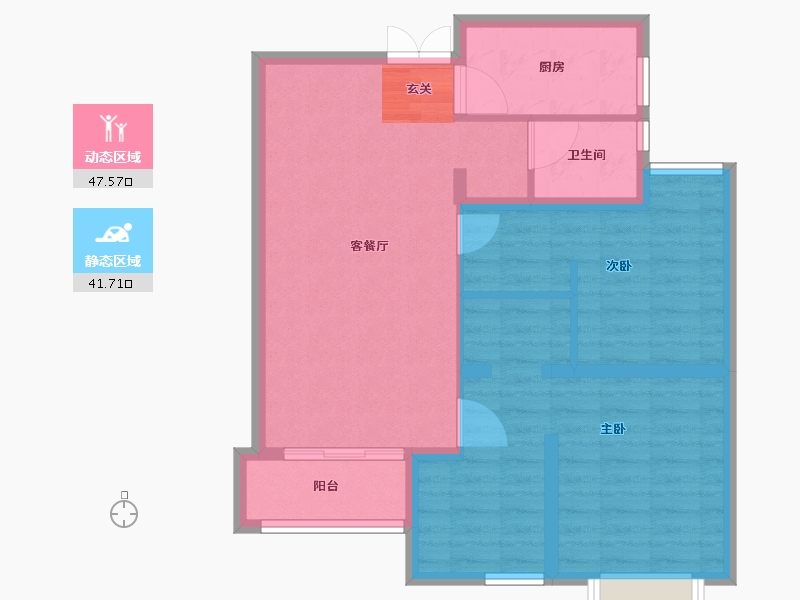 江苏省-常州市-绿地武宜珑庭-80.01-户型库-动静分区