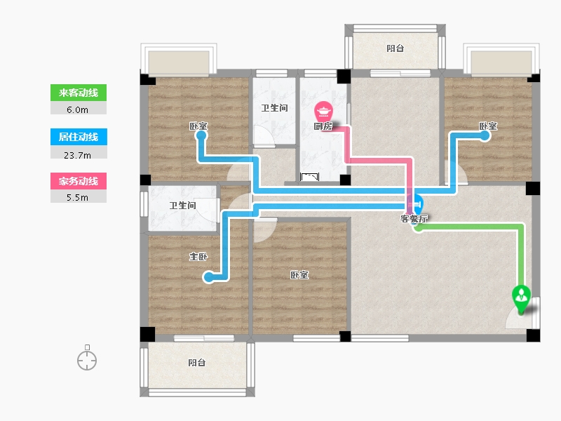 福建省-泉州市-永隆海上银滩-104.35-户型库-动静线