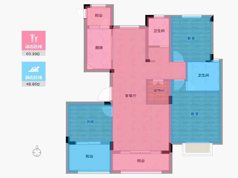 安徽省-马鞍山市-春晖悦府-98.01-户型库-动静分区