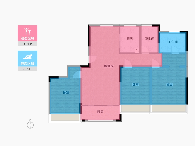 浙江省-湖州市-丽园-94.00-户型库-动静分区