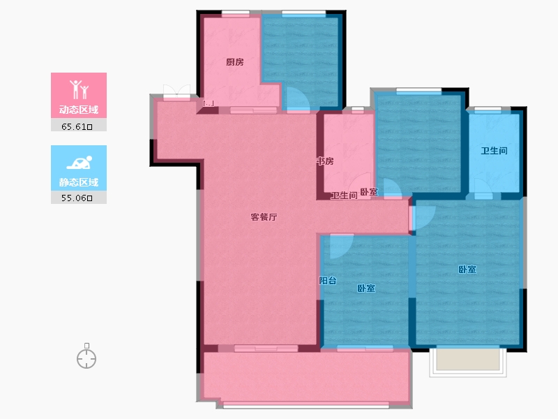 江苏省-无锡市-红豆天一华府-108.18-户型库-动静分区