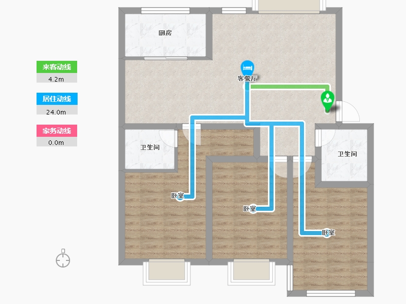 山东省-青岛市-锦厦新城桂园-92.00-户型库-动静线