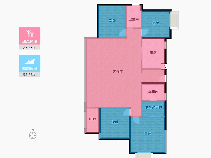 江西省-南昌市-美的悦江府-134.00-户型库-动静分区