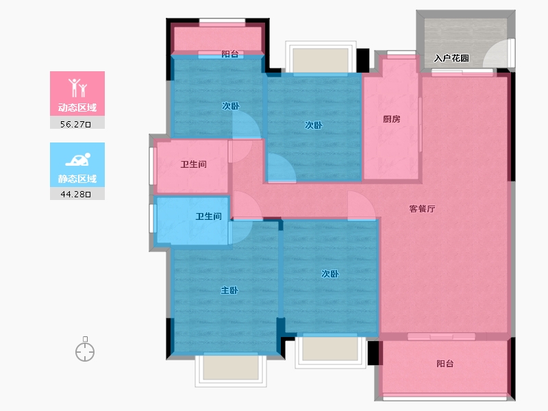 福建省-南平市-富金湖壹号-95.00-户型库-动静分区