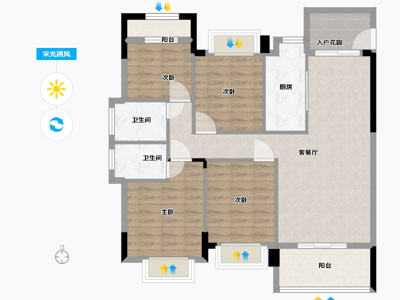 福建省-南平市-富金湖壹号-95.00-户型库-采光通风