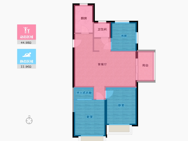 浙江省-杭州市-盈都君悦-70.47-户型库-动静分区