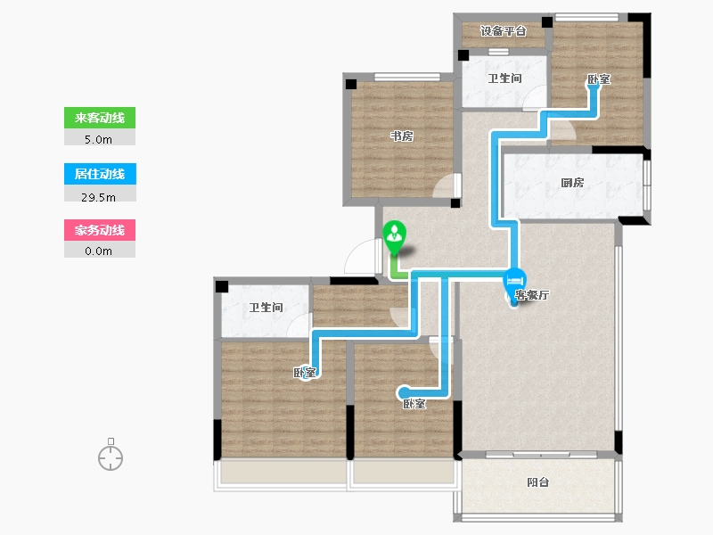 浙江省-绍兴市-融创绍兴壹号院-134.40-户型库-动静线