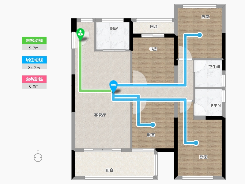 福建省-泉州市-安腾幸福里-104.00-户型库-动静线