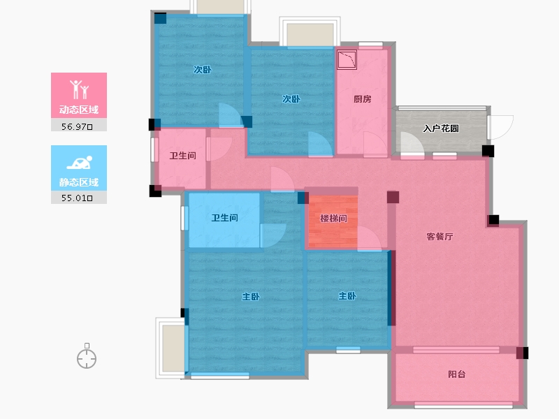 江西省-南昌市-美高东郊紫园-103.99-户型库-动静分区