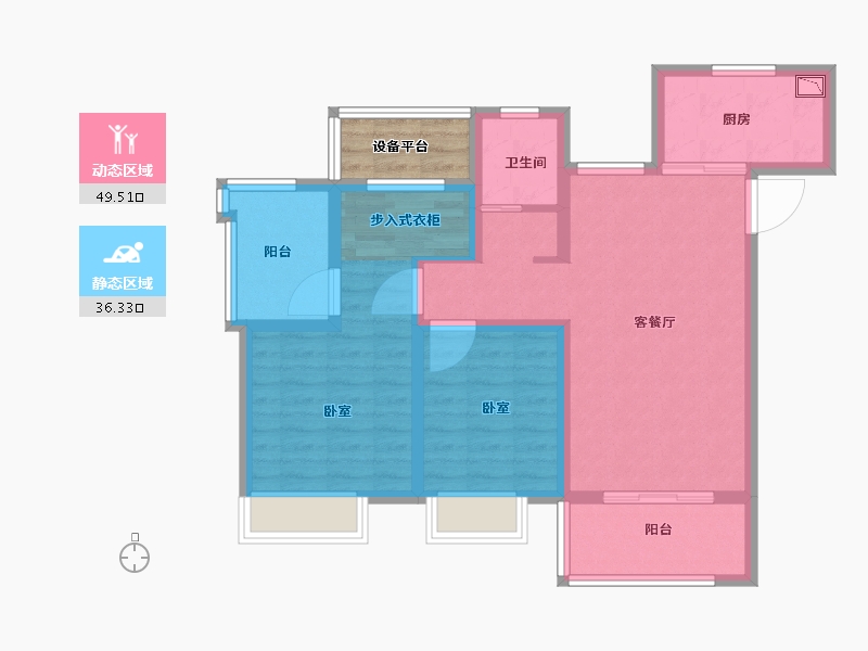 安徽省-合肥市-新城北宸紫郡-79.00-户型库-动静分区