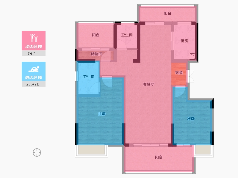 安徽省-阜阳市-万霖固蓉府-95.01-户型库-动静分区