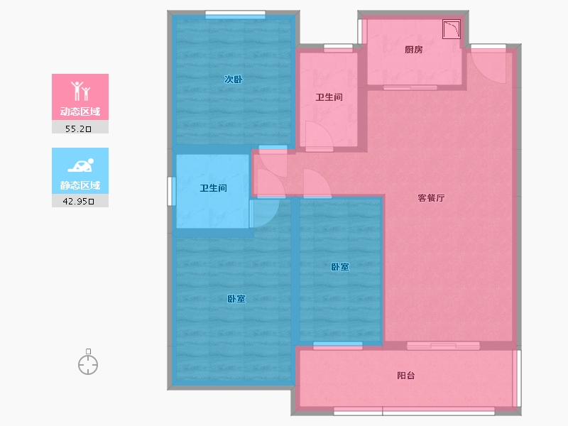 安徽省-合肥市-大富鸿学府-87.34-户型库-动静分区