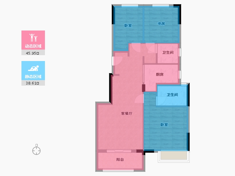 浙江省-湖州市-奥园悦见山-76.00-户型库-动静分区