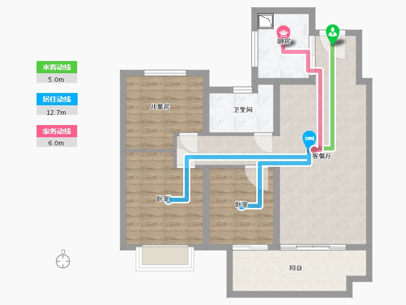 安徽省-合肥市-保利和光尘樾-80.00-户型库-动静线