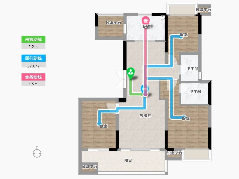 浙江省-金华市-南江悦-98.00-户型库-动静线