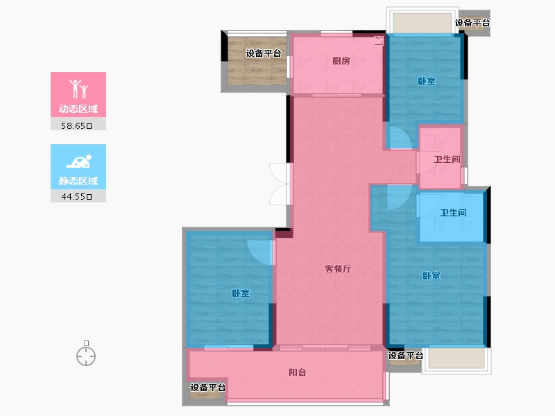 浙江省-金华市-南江悦-98.00-户型库-动静分区