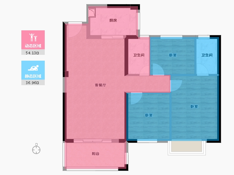 福建省-泉州市-源昌盛景湾-81.58-户型库-动静分区