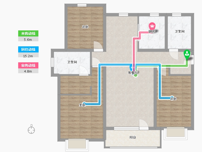 山东省-青岛市-城发长江瑞城-110.49-户型库-动静线