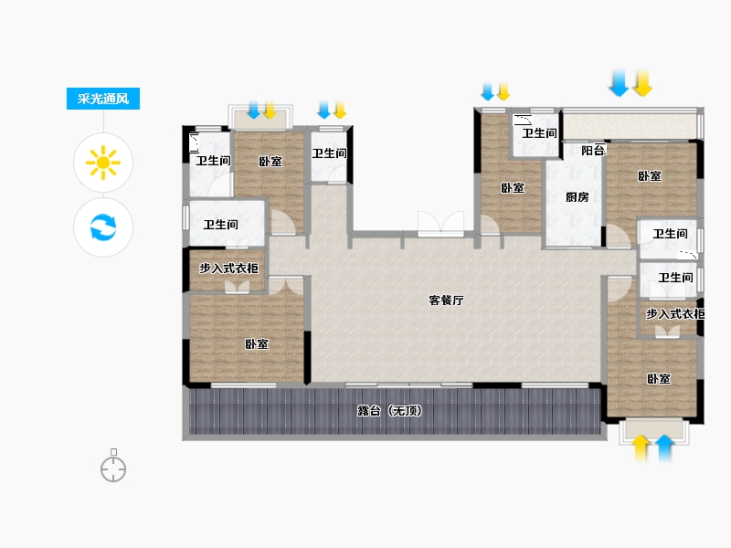 浙江省-丽水市-松泰松溪新语-216.00-户型库-采光通风