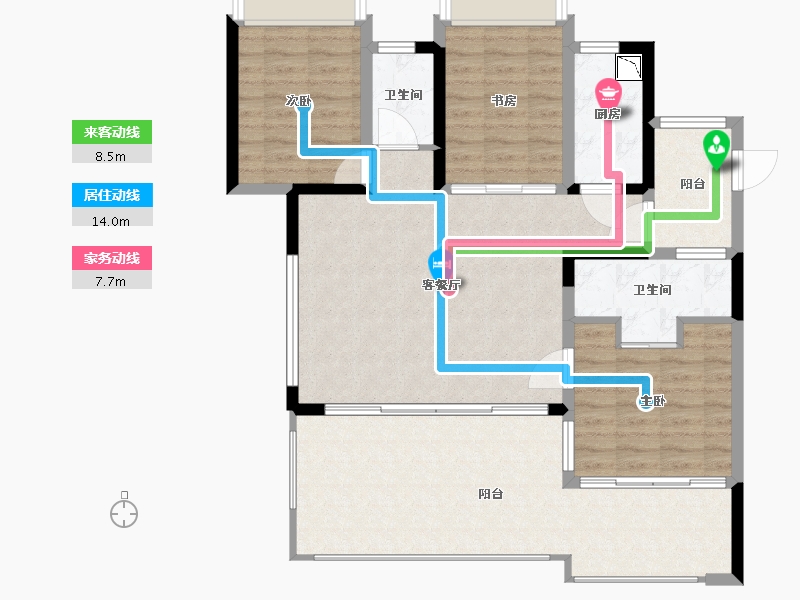 福建省-厦门市-建发山外山-104.87-户型库-动静线