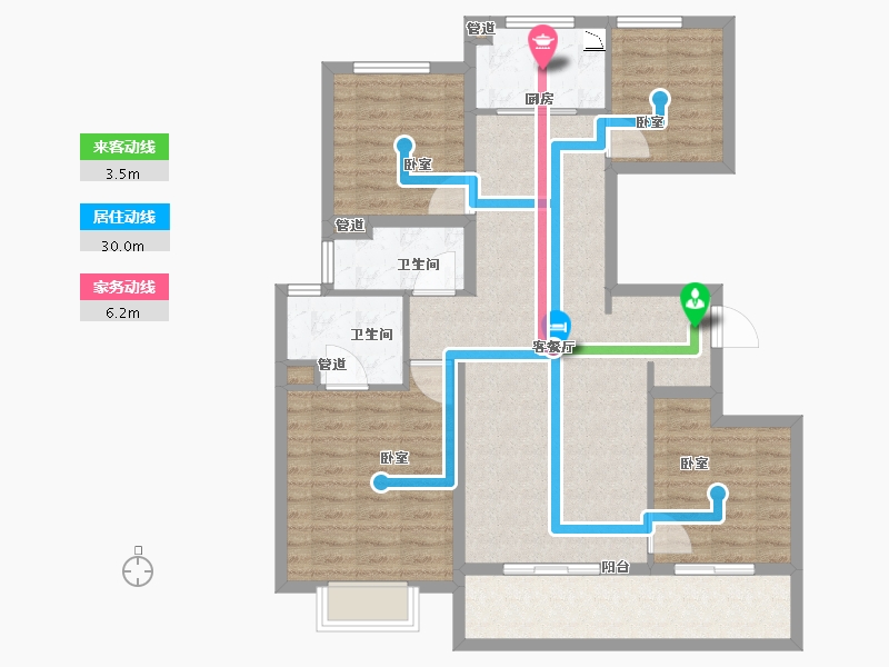 浙江省-宁波市-金地华著-103.01-户型库-动静线