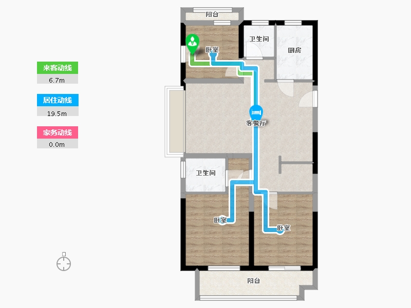 浙江省-宁波市-德信&amp;新中宇-云成大境-90.00-户型库-动静线