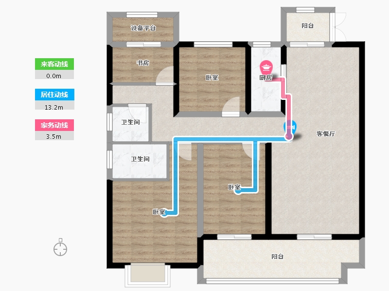 安徽省-亳州市-依立腾亳望府-106.00-户型库-动静线