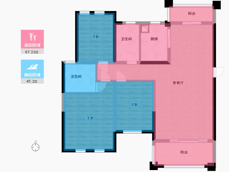 江西省-九江市-海正绿城-100.20-户型库-动静分区