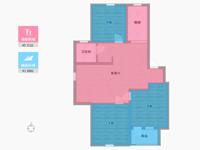 山东省-青岛市-翰林华府-78.00-户型库-动静分区