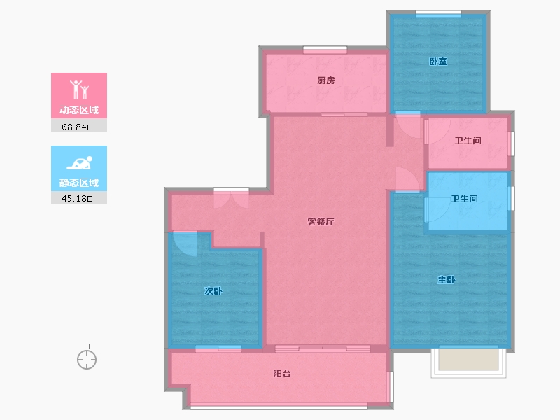 安徽省-合肥市-保利和光尘樾-103.00-户型库-动静分区