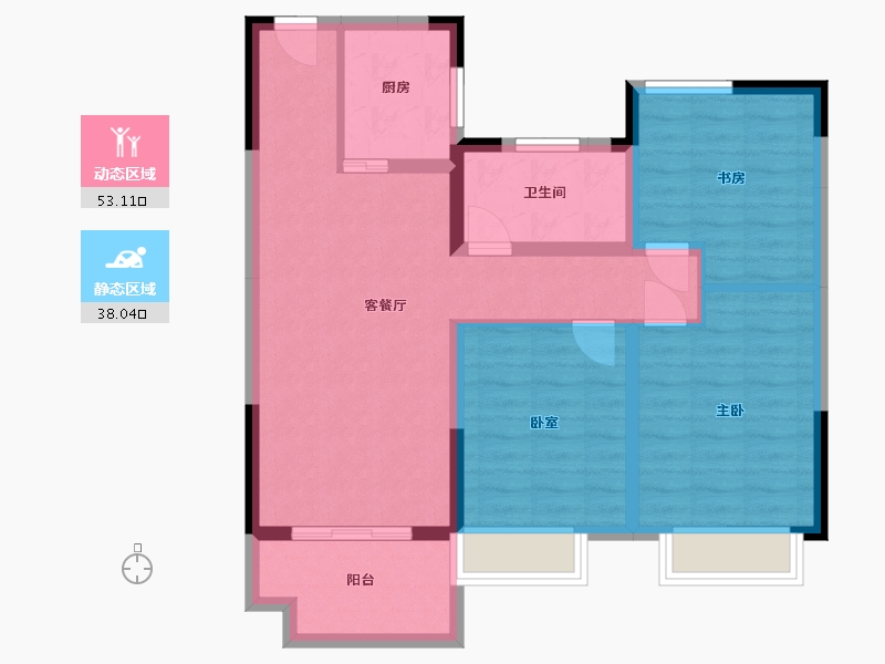 安徽省-合肥市-桃李春晖-81.01-户型库-动静分区