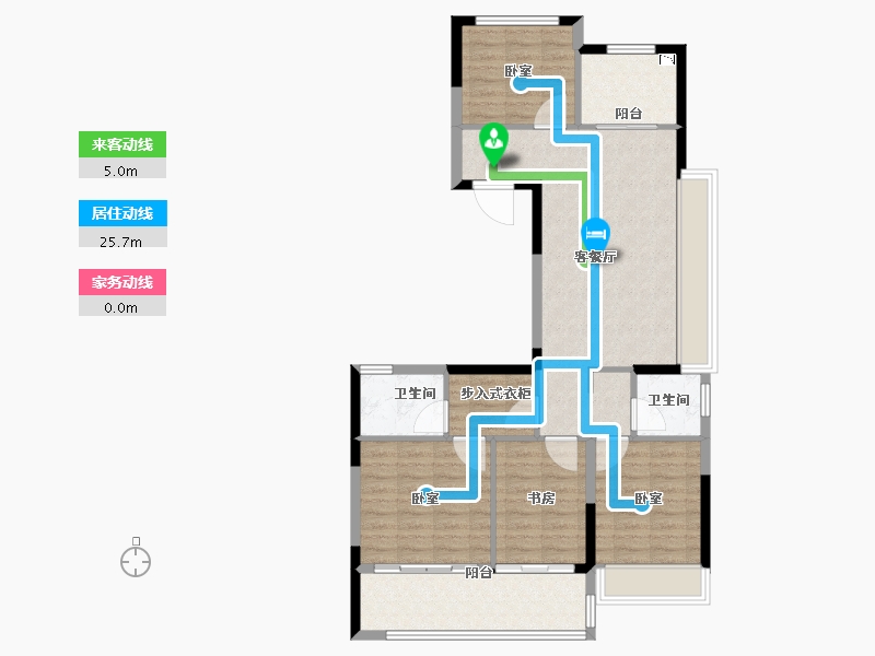 浙江省-绍兴市-樾芯城-94.00-户型库-动静线