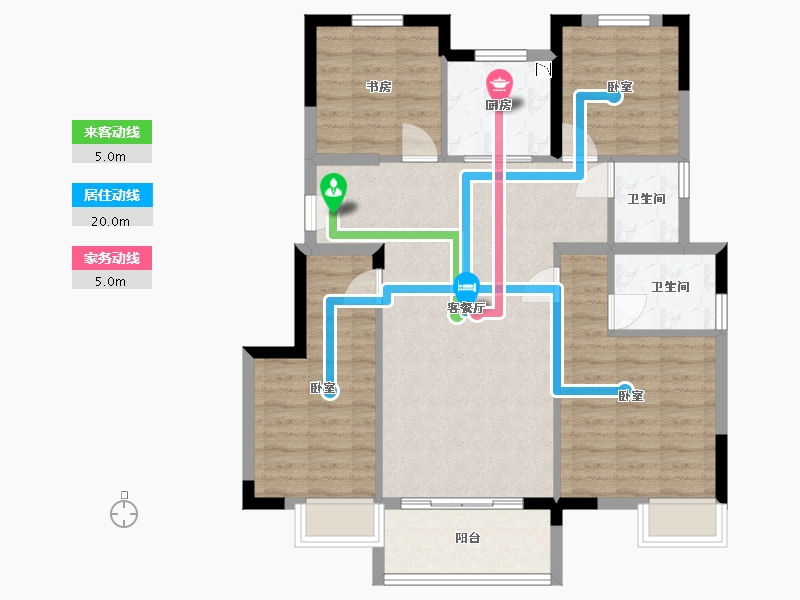 浙江省-湖州市-奥园悦见山-92.00-户型库-动静线