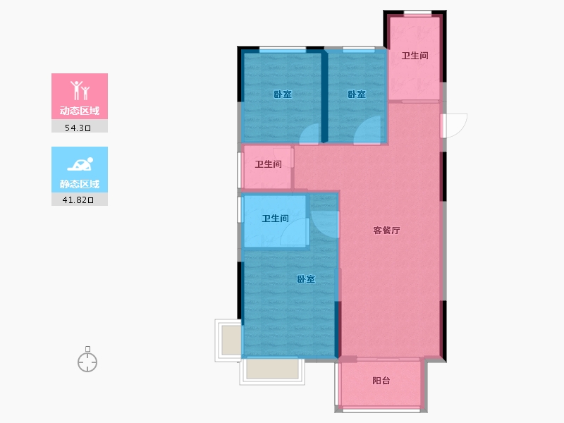 浙江省-嘉兴市-海伦堡氿月湾-87.01-户型库-动静分区