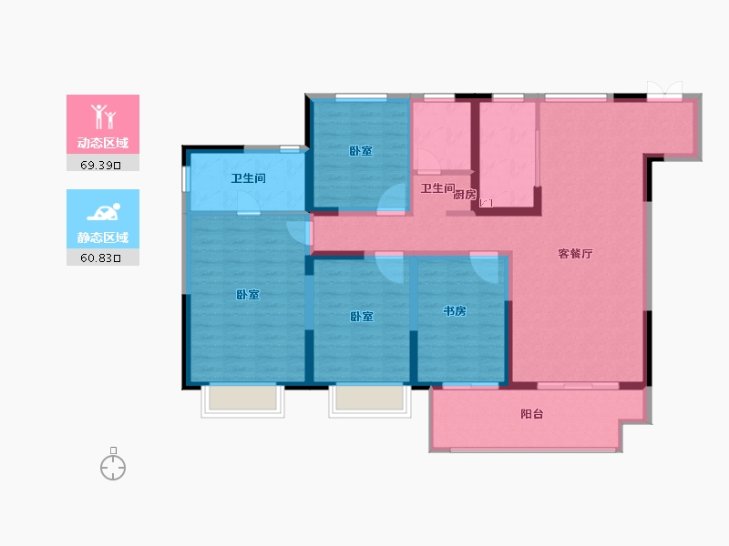 江苏省-无锡市-红豆天一华府-116.99-户型库-动静分区