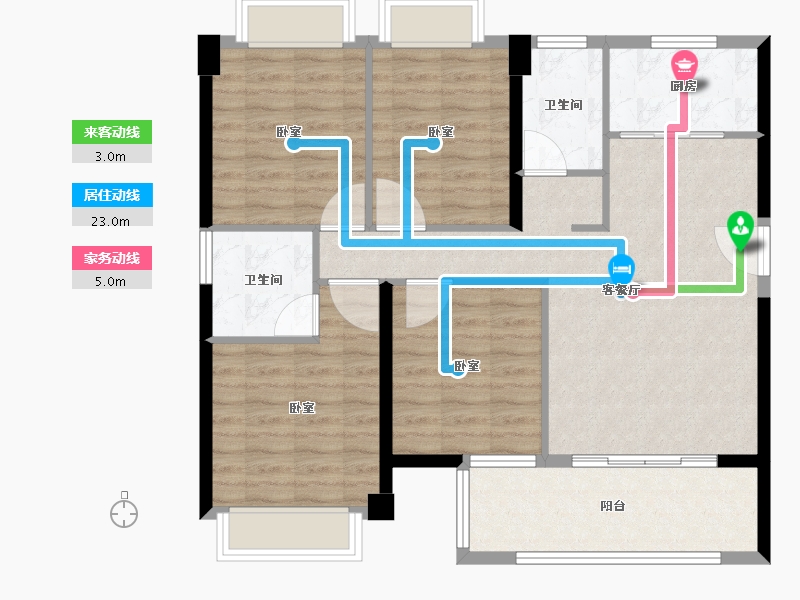 福建省-泉州市-武夷时代天越-97.00-户型库-动静线