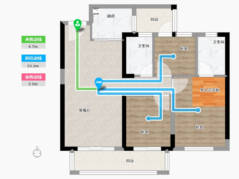 福建省-泉州市-中梁国府梁宸-77.00-户型库-动静线