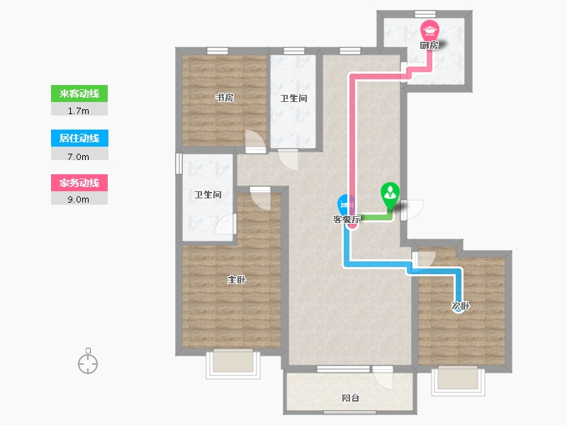 山东省-青岛市-城发长江瑞城-106.50-户型库-动静线