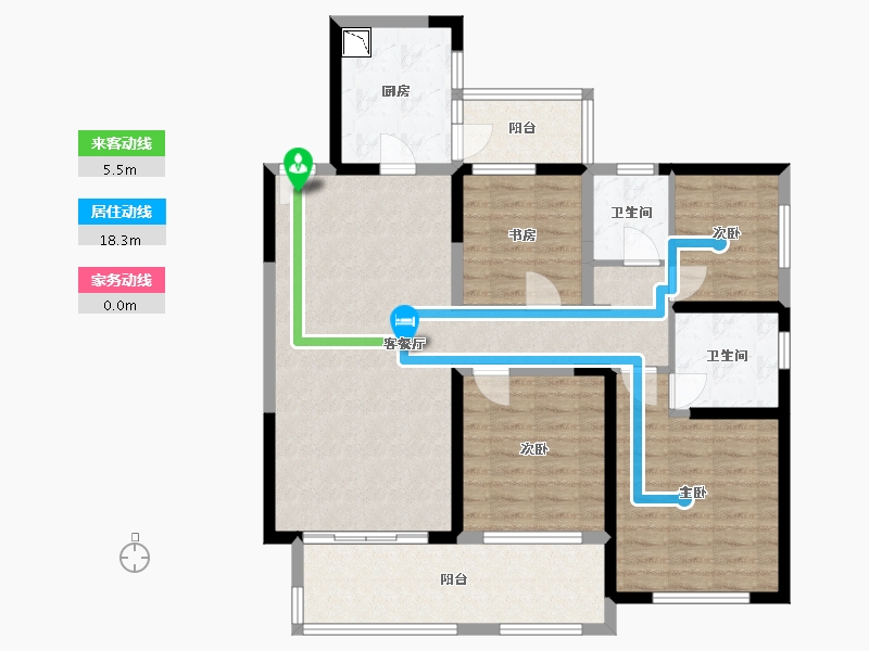 江苏省-泰州市-玉城新峰尚-106.00-户型库-动静线