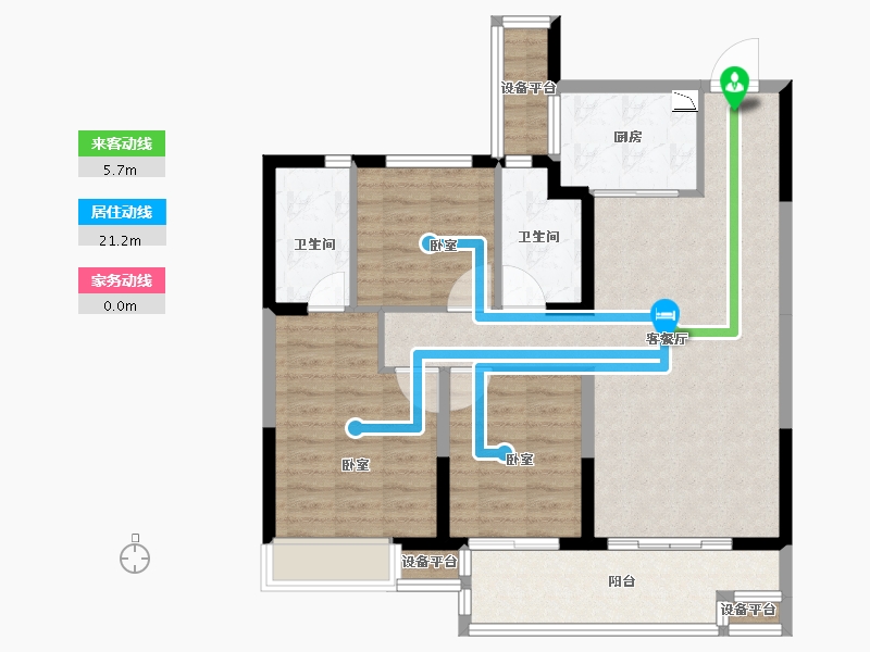 浙江省-金华市-南江悦-92.00-户型库-动静线