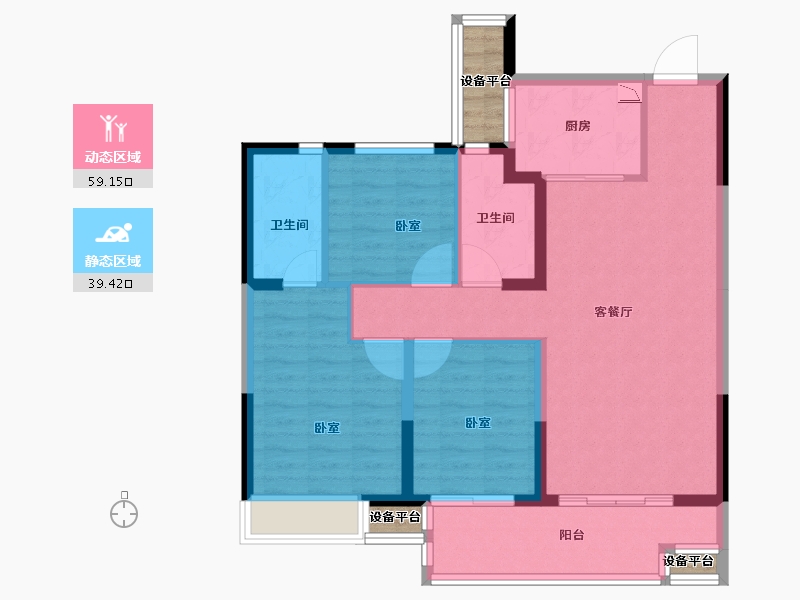 浙江省-金华市-南江悦-92.00-户型库-动静分区